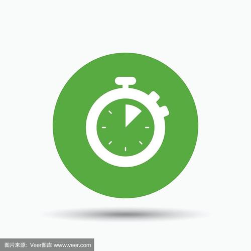 秒表图标计时器或时钟设备标志